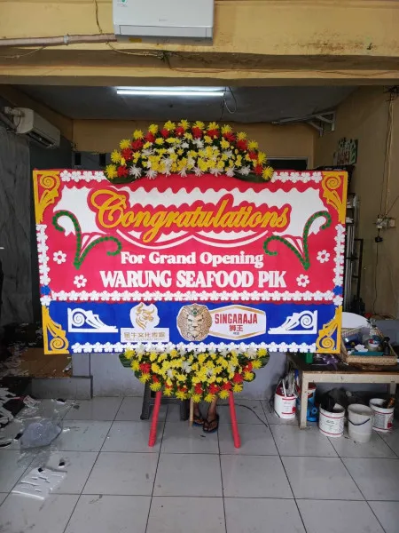 Papan Bunga Ucapan Selamat Stasiun Depok Baru